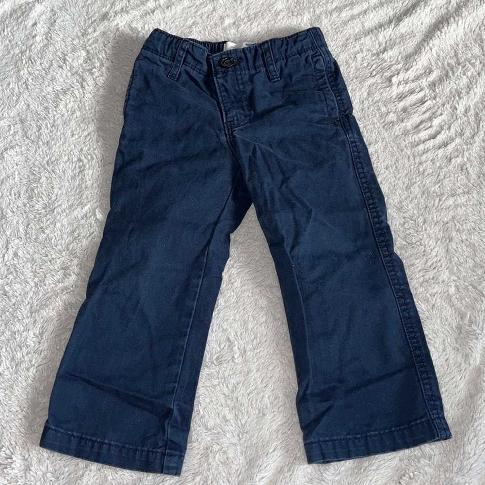 Old navy blue straight pants 2T baby boy clothing